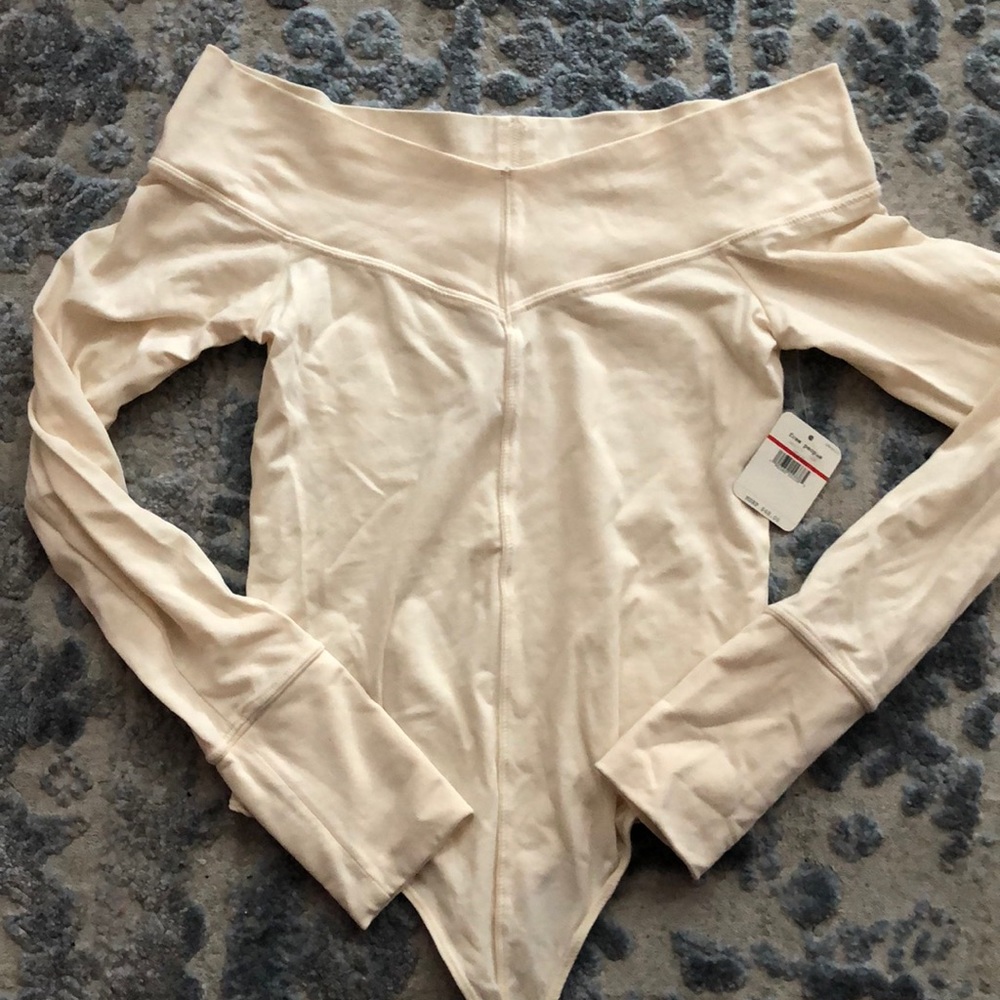 Creme Free people bodysuit NEVER WORN